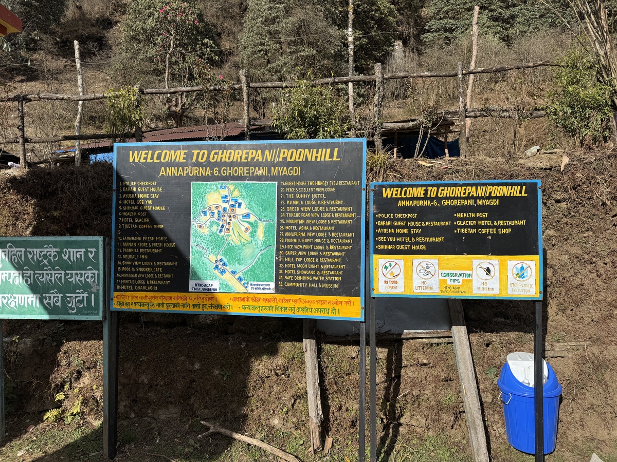 Ghorepani Information Board