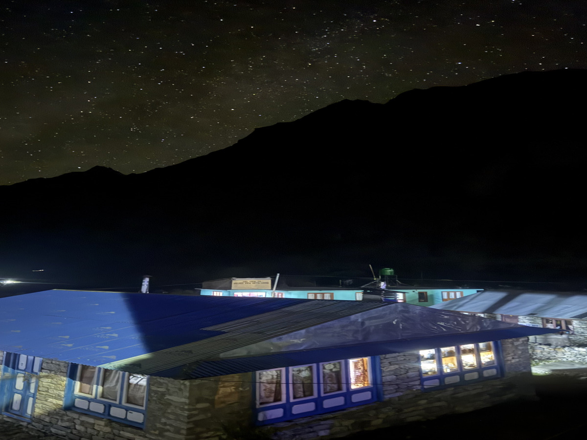 nightview form Langgtang valley with gosaikunda trek