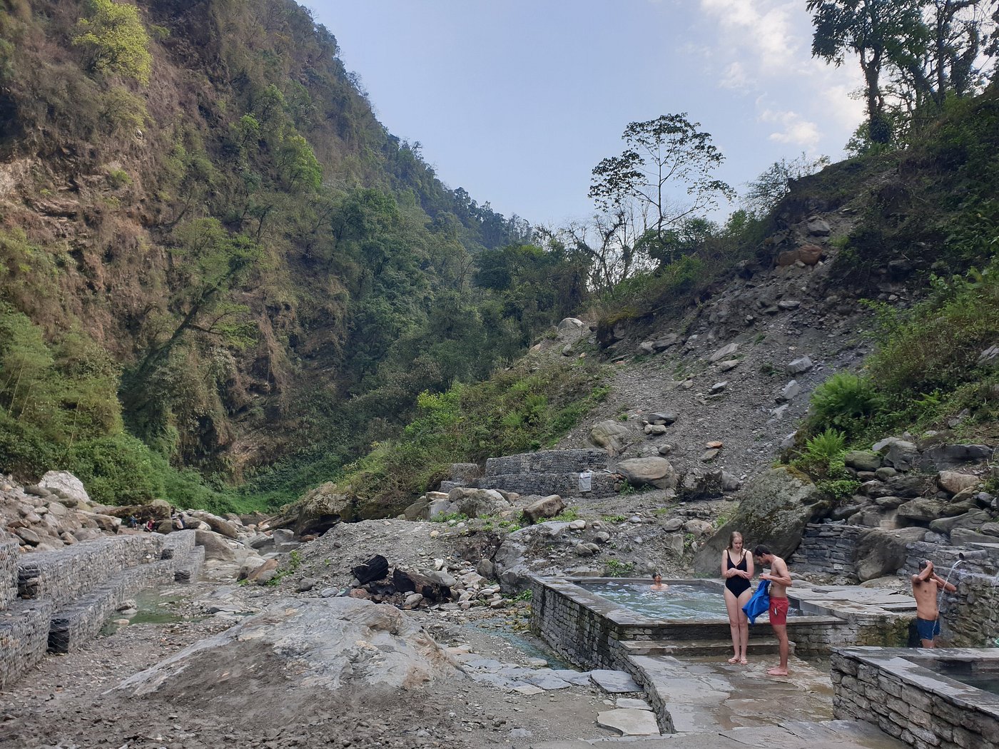 Hotspring water in Jhinu Dada during ABC trek