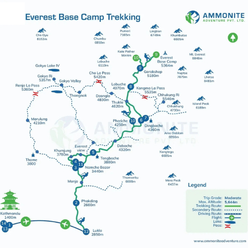 Everest Base Camp Trek Map